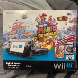 Brand New Super Mario 3D World WiiU Deluxe Set 32gb