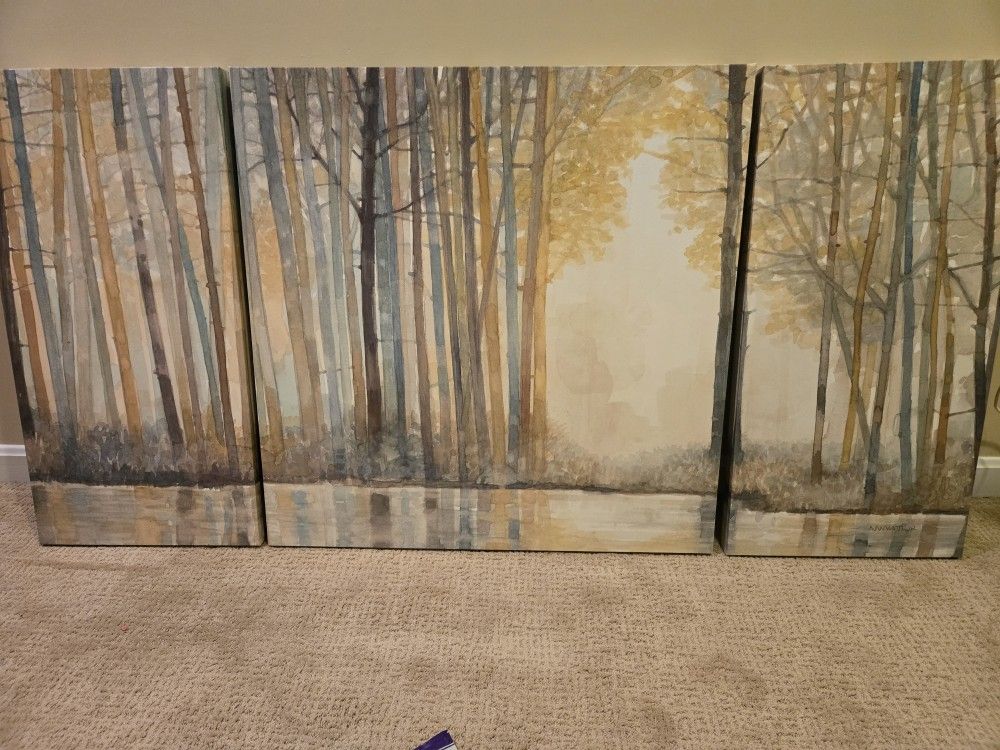 60" x 30" 3-piece landscape Canvas Wall Art