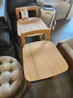 Sven 26.5" Modern Minimalist Low Back Wood Counter Stool, Natural Blonde