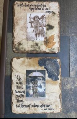 Pair Of 2 Decoupage Wall Art