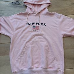 New York Hoodie Pink Size Adult Medium