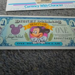 Disney Dollars Mickey's 65th Anniversary Bill!