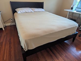 Solid wood Queen bed frame (2 available)