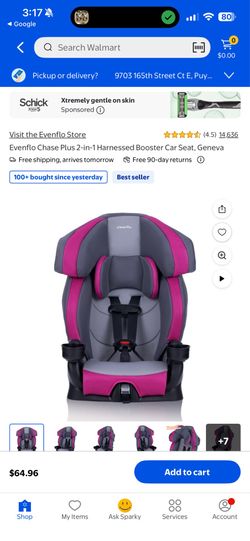 Evenflo carseat booster