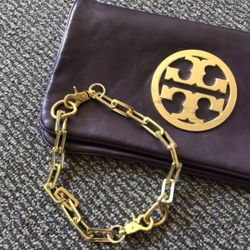 NEW Tory Burch Gold Hardware Chain Trendy Necklace Women Men Unisex