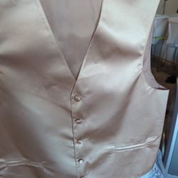 Tan Silk Vest $5 Small