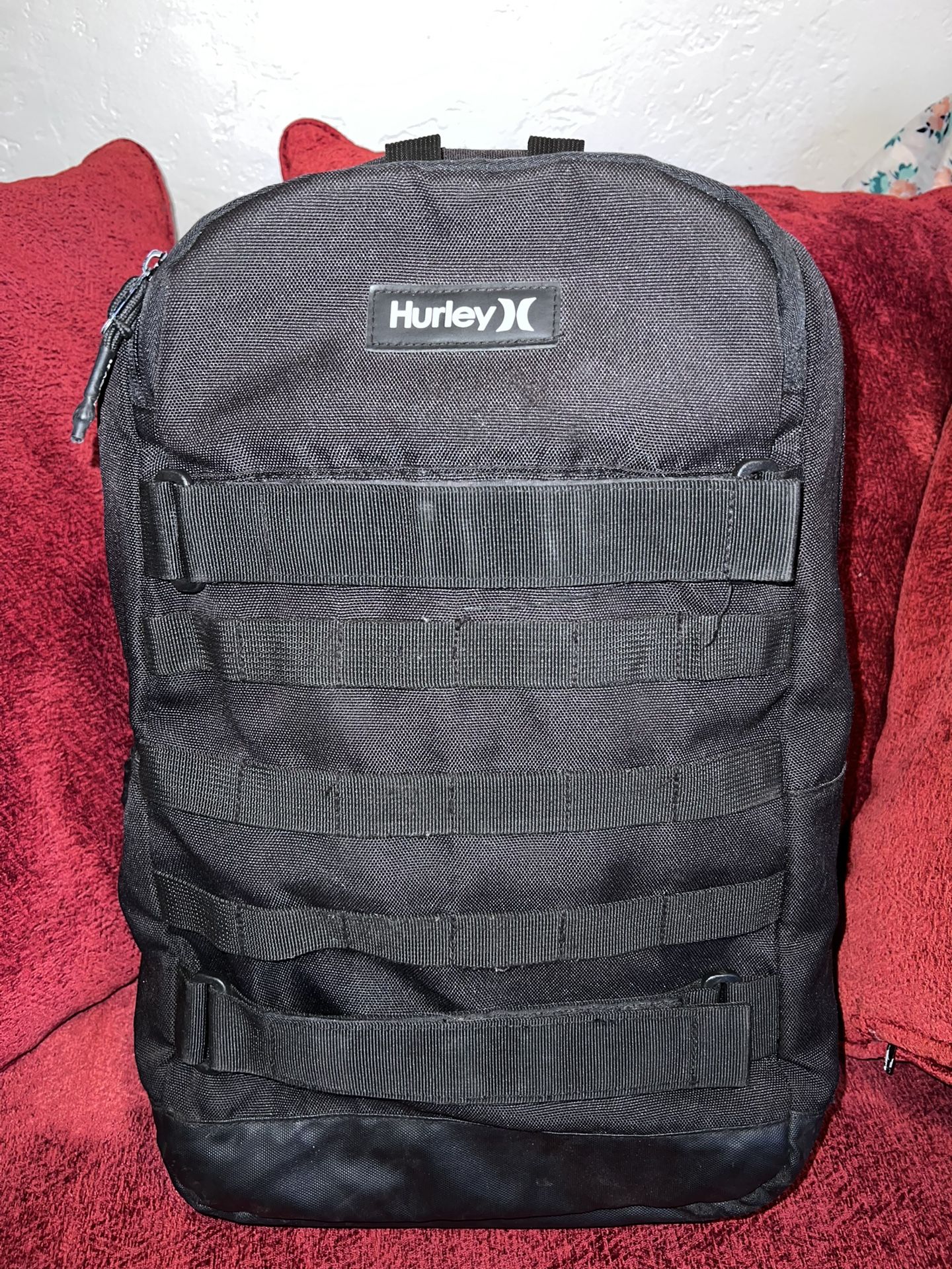 Hurley Skateboard Utility Backpack Black- USED
