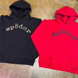 Black Sp5der Vvs Hoodie 