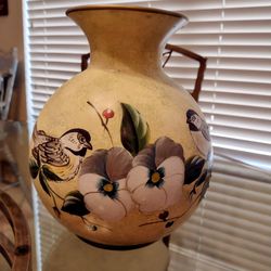 Ceramic Vase, 9 Inches Tall And 7 Inches Wide 