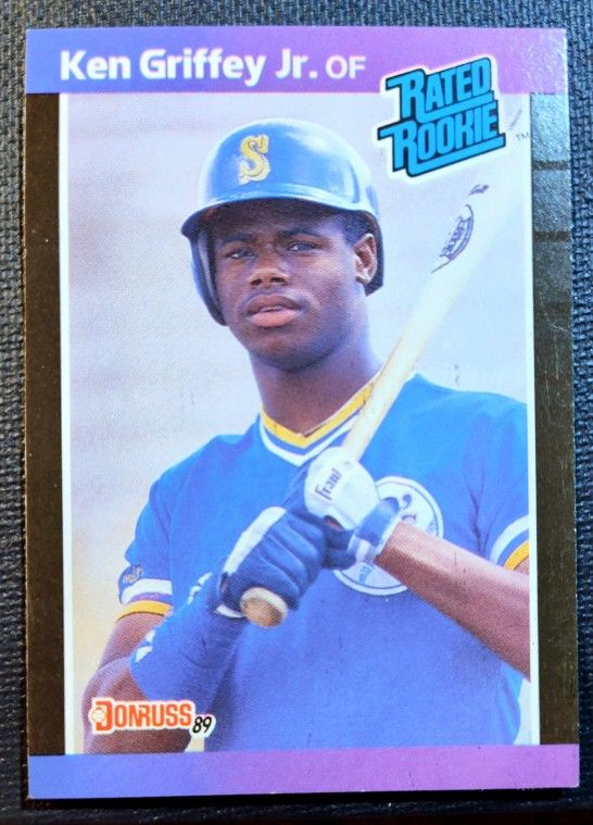 1988 Donruss 2- Error Rookie Card #33 Ken Griffey Jr In Excellent Condition.