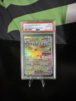 PSA 10 Leafeon ex #006 Pokemon Prismatic Evolution Stamp Surprise Box Exclusive