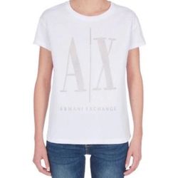 Armani Exchange ICON PROJECT OVER-FIT T-SHIRT WITH MAXI LOGO Size L