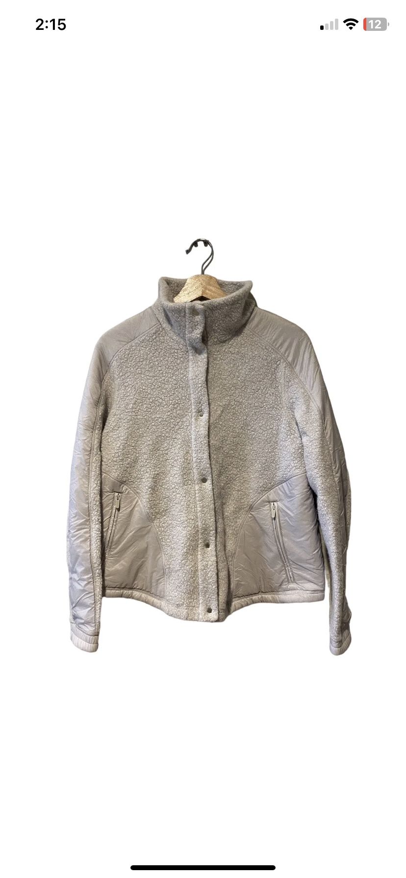 Lululemon Go Cozy Jacket Sherpa Fleece Sz 10