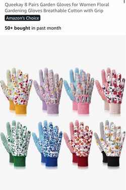 8-pair garden gloves for women, new