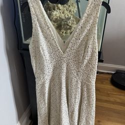 Dress The Population Xl White Sequin Dress Party Wedding Bachelorette 