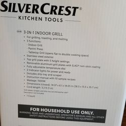 New SILVER CREST 3-IN-1 INDOOR GRILL for Sale in Englewood, NJ - OfferUp