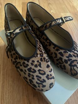 Joie Dea Leopard Velvet Mary Jane Flats – Women’s Size 9 – Worn Once!