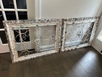 Rustic Farmhouse Wrought Iron Scroll Panels (Set of 2) — Part of Rustic Farmhouse Décor Collection