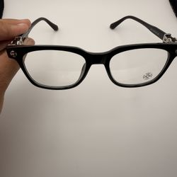 Black & Silver Designer Frame Glasses • Full Set • New