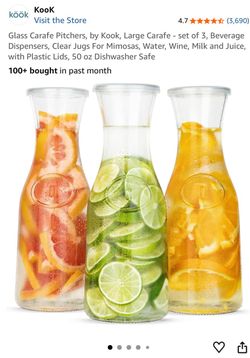 Glass carafe pitchers-1.5ltr