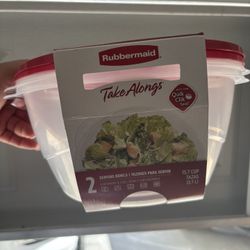 2 Packs Of 2 Ct Tupperware 