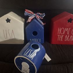 RaeDunn Birdhouse 04 th July ✨💙🎉🇺🇸