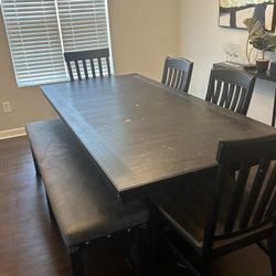 Black Wooden Dining Table