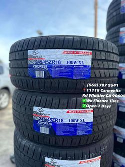 245/45R18 Atlander New Set of Tires Installed and Balanced Set de Llantas Nuevas Instaladas y Balanceadas