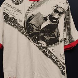 Y2K Makaveli Tupac $100 Bill Shirt 