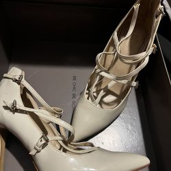 Marc Fisher White Pearl Heels