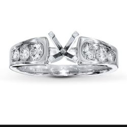 1/2 Ct White Gold Semi Mount Ring