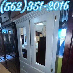 Grey Tall Wardrobe Closet Ropero Nuevo Bonito New 