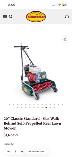 20" Classic Standard - Gas Walk Behind Self-Propelled Reel Lawn Mower