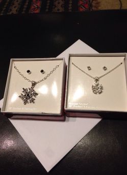 Marcasite and crystal silver sets