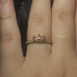 Disney Princess Rapunzel Tiara Ring 14k gold plating