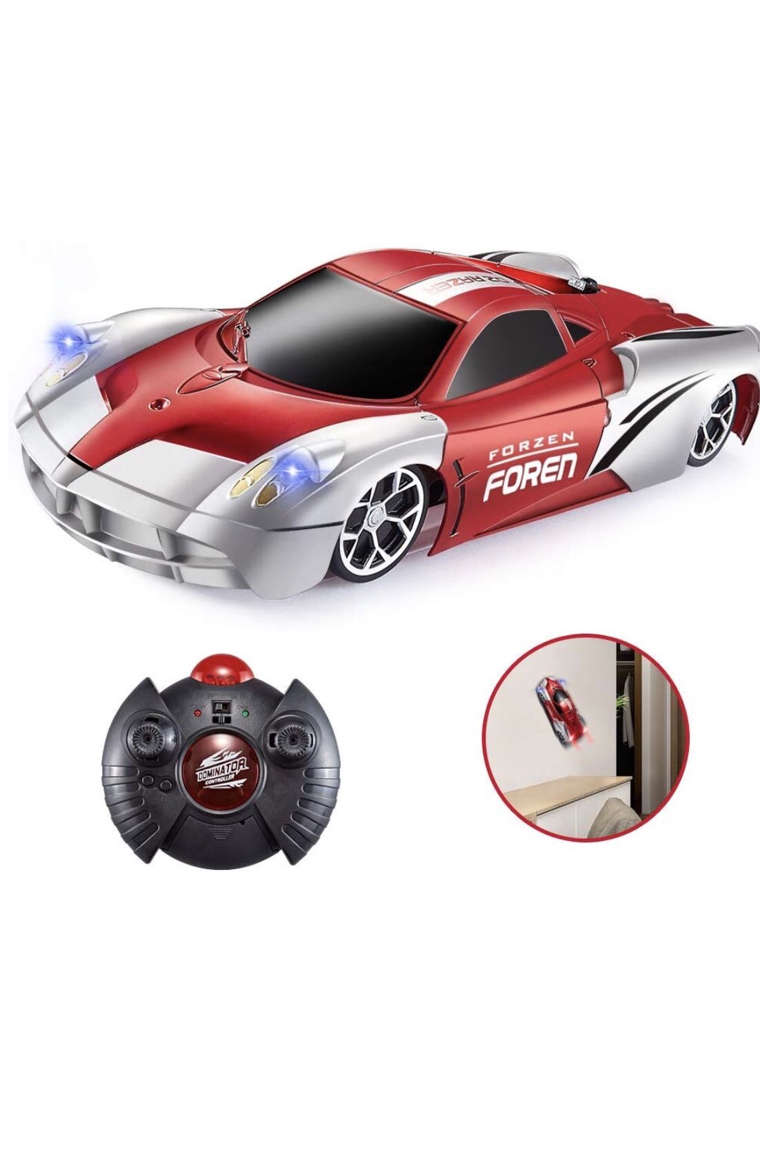 Remote Control Car for Boys, Rc Car Toys with Dual Mode 360°Rotating Stunt Rechargeable Race Climbing Car with Led Lights, Ideal Xmas Birthday Gifts