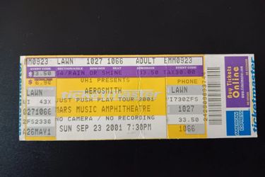 Aerosmith Concert Ticket 2001
