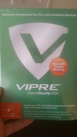 VIPRE (3 PACK!!) Malware protection for your PC AND ANDROID PHONE!!