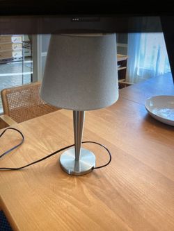 MODERN LAMP AND SHADE-$12