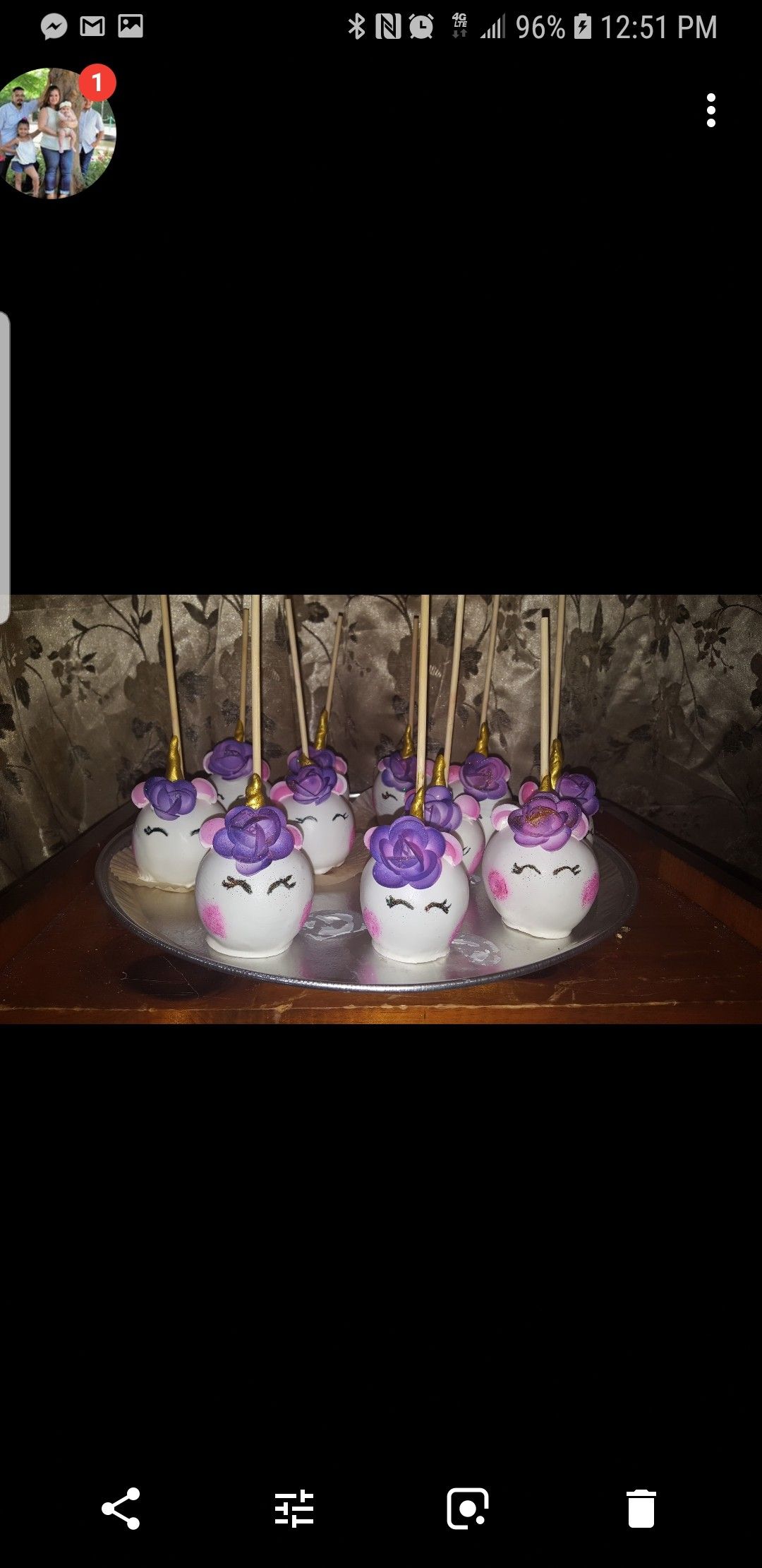 Unicorn candy apples
