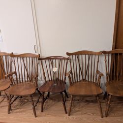 5x Vintage Windsor Dining Chairs