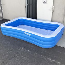 (New) $35 Full-Sized Inflatable Pool for Kids Adults, 118x72x22” Swimming Pool Outdoor, Garden, Backyard 