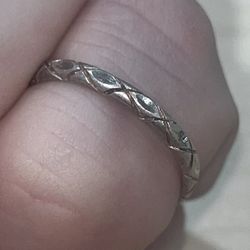 Sterling Silver Ring – Size 9.25 – Ca925 Marked – Classic & Simple Design