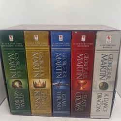 Game of Thrones 5-Book Box Set George R.R. Martin Paperback Open Box Unsealed