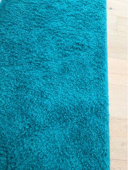 Area rug Teal Blue