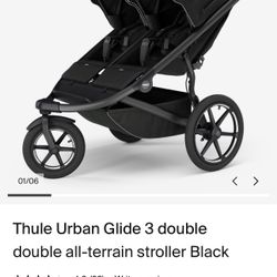 Thule Urban Glide 3 double double all-terrain stroller Black