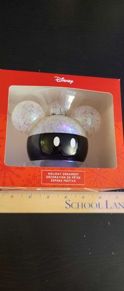 Disney Mickey Mouse glass ornament
