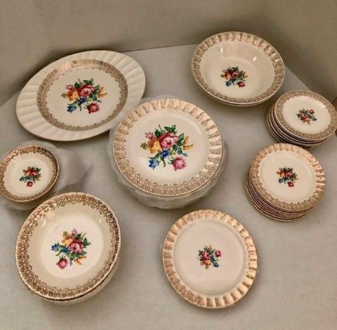 Crown China National Brotherhood of Operative Potters 73. (serving set of 8)