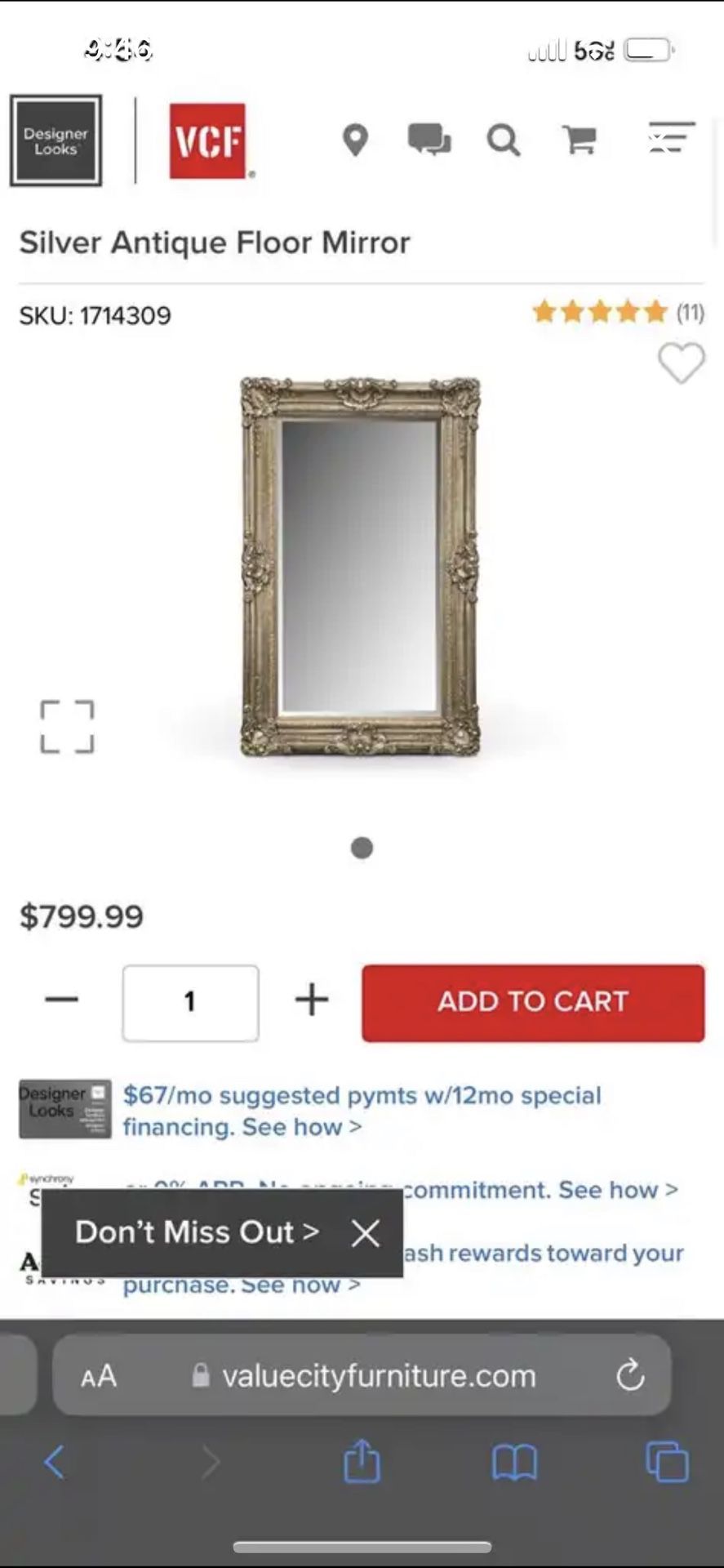 Vintage Wall Mirror 