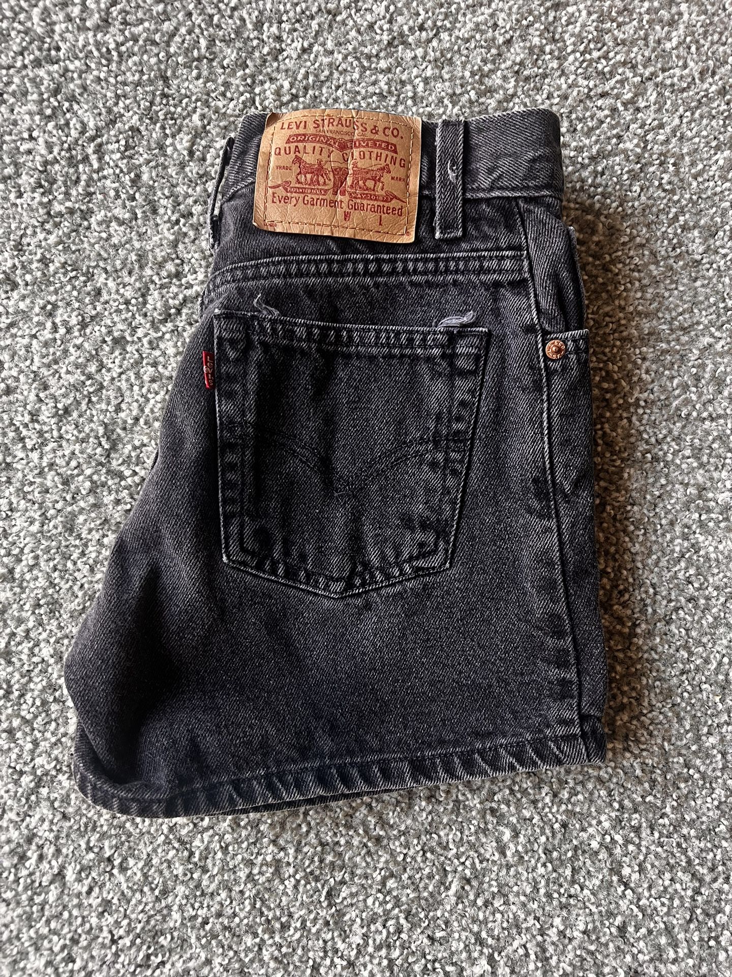Levi Denim Shorts Black Size: 3 JR. M